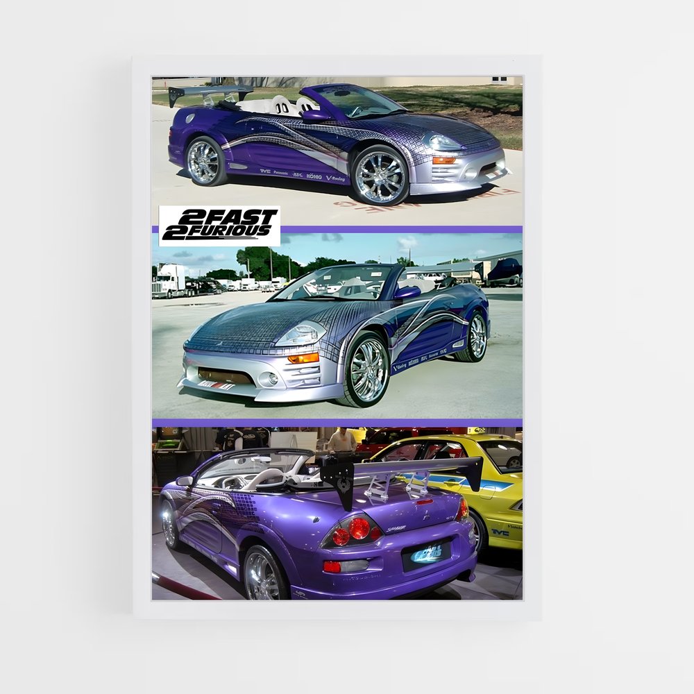 Poster Purple Speedster – affiche Mitsubishi (vue 3)